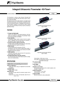 Thumbnail of document Data Sheet - FSZ Ultrasonic Flow Meter